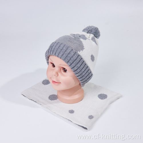 winter knitted hat and scarf for baby